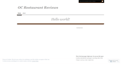 Desktop Screenshot of ocrestaurantreviews.wordpress.com