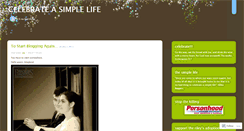 Desktop Screenshot of celebrateasimplelife.wordpress.com