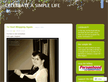 Tablet Screenshot of celebrateasimplelife.wordpress.com