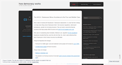 Desktop Screenshot of howdemocracyworks.wordpress.com