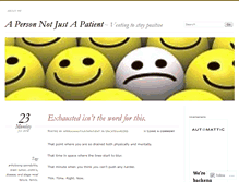 Tablet Screenshot of apersonnotjustapatient.wordpress.com