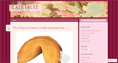 Desktop Screenshot of latefruit.wordpress.com