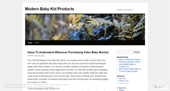 Desktop Screenshot of modernbabykid.wordpress.com