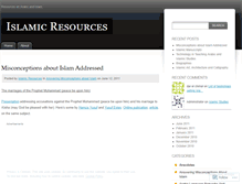 Tablet Screenshot of islamicresources1.wordpress.com