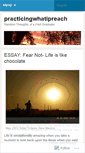 Mobile Screenshot of practicingwhatipreach.wordpress.com