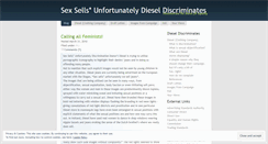 Desktop Screenshot of dieseldiscriminates.wordpress.com