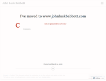 Tablet Screenshot of johnbabbott.wordpress.com