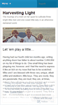 Mobile Screenshot of harvestinglight.wordpress.com