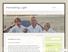 Tablet Screenshot of harvestinglight.wordpress.com