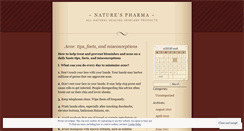 Desktop Screenshot of naturespharma.wordpress.com