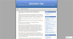 Desktop Screenshot of declutterfast.wordpress.com