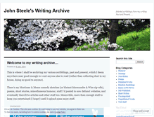 Tablet Screenshot of johnsteeleswritingarchive.wordpress.com