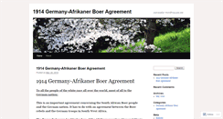 Desktop Screenshot of 1914germanyafrikanerboeragreement.wordpress.com