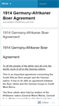 Mobile Screenshot of 1914germanyafrikanerboeragreement.wordpress.com