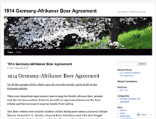 Tablet Screenshot of 1914germanyafrikanerboeragreement.wordpress.com