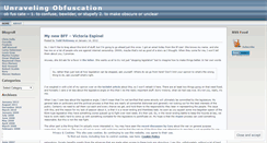 Desktop Screenshot of obfuscation.wordpress.com