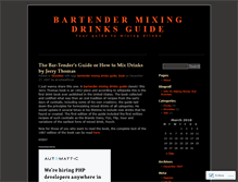 Tablet Screenshot of bartendermixingdrinksguide.wordpress.com