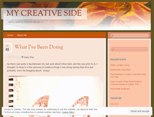 Tablet Screenshot of mycreativeside44.wordpress.com