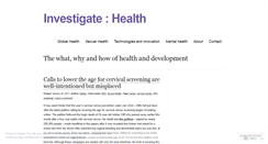 Desktop Screenshot of healthinvestigator.wordpress.com