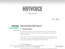 Tablet Screenshot of hifivoice.wordpress.com