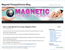 Tablet Screenshot of magnetictherapychoices.wordpress.com