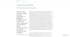 Desktop Screenshot of markus860.wordpress.com