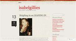 Desktop Screenshot of isabelgillies.wordpress.com