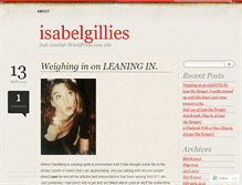 Tablet Screenshot of isabelgillies.wordpress.com