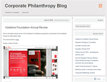 Tablet Screenshot of corporatephilanthropyblog.wordpress.com