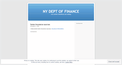 Desktop Screenshot of nydeptoffinance.wordpress.com