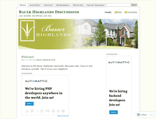Tablet Screenshot of bauerhighlands.wordpress.com