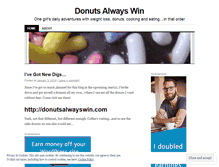 Tablet Screenshot of donutsalwayswin.wordpress.com