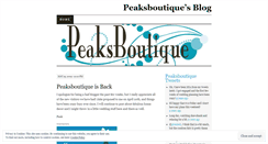 Desktop Screenshot of peaksboutique.wordpress.com