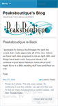 Mobile Screenshot of peaksboutique.wordpress.com