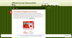 Desktop Screenshot of novumnutraceutics.wordpress.com