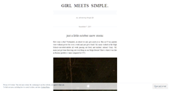 Desktop Screenshot of girlmeetssimple.wordpress.com