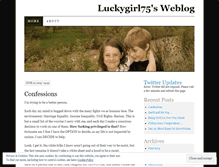 Tablet Screenshot of luckygirl75.wordpress.com