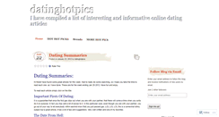 Desktop Screenshot of datinghotpics.wordpress.com