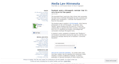 Desktop Screenshot of medialawminnesota.wordpress.com