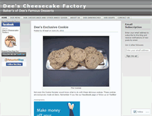 Tablet Screenshot of deescheesecakefactory.wordpress.com