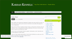 Desktop Screenshot of karisahkennels.wordpress.com