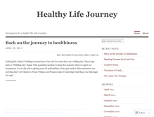 Tablet Screenshot of healthylifejourney.wordpress.com