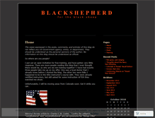 Tablet Screenshot of blackshepherdblog.wordpress.com