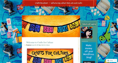 Desktop Screenshot of craftsforculture.wordpress.com