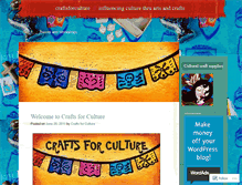 Tablet Screenshot of craftsforculture.wordpress.com