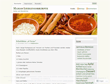 Tablet Screenshot of mamaslieblingsrezepte.wordpress.com