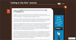 Desktop Screenshot of callingintheonejournal.wordpress.com