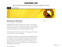 Tablet Screenshot of interfaithlife.wordpress.com