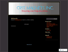 Tablet Screenshot of critmagnetsinc.wordpress.com