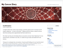 Tablet Screenshot of adamscancerdiary.wordpress.com